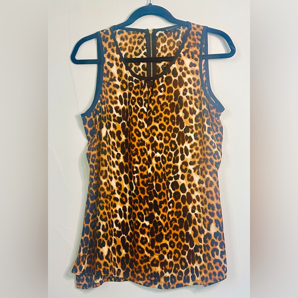 Express Cheetah Print Sleeveless Tank Top